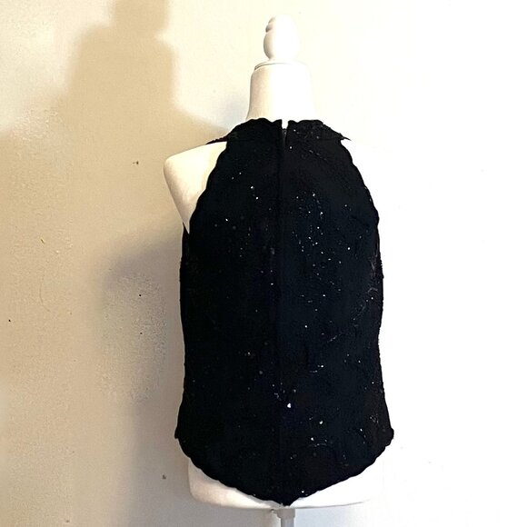 Beautifully Beaded Sleeveless Top, Back Zip, Hook & Eye, Size XL, SHOULDERS! - Picture 3 of 4